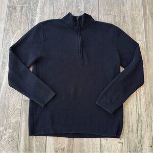 Calvin Klein Men's Black Zip-Up Sweater size XL 100% Cotton